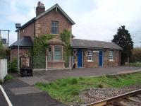 The station closed in 1958 and part of the building is a private house but the small office to the side is used by the signaller and the four lever frame and instruments can be seen on the platform.<br><br>[Mark Bartlett 28/04/2008]