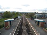 Craven Arms looking north from the footbridge towards Shrewsbury on 2 May 2008.<br><br>[John McIntyre 02/05/2008]