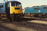 85007 and 82006 photographed in the yard at Kingmoor on 13 April 1981.<br><br>[Colin Alexander 13/04/1981]