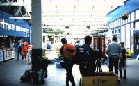 The busy looking concourse at Oban station in August 1985.<br><br>[David Panton /08/1985]