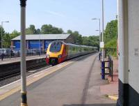 A Cross Country Voyager arrives at Cheltenham Spa on 13 May.<br><br>[Peter Todd 13/05/2008]