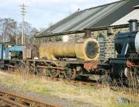 No 17, resting at Aviemore shed in 1979. Many a year would pass before it was eventually seen in steam.<br><br>[Peter Todd //1979]