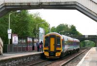 Scotrail 158716 gleams in the sunshine awaiting to depart for Glasgow Queen Street.<br><br>[Brian Forbes 22/05/2008]