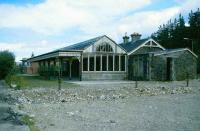 Scene at Grantown-on-Spey West in August 1982. Originally opened by the Inverness & Perth Junction Railway as plain Grantown in 1863, final closure came in October 1965. The site was subsequently cleared to make way for an industrial estate.<br><br>[Peter Todd 18/08/1982]