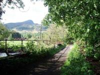 The railway bridge over the River Lochay looking towards Loch Tay. This bridge can just be seen in the 1963 picture No.6552 immediately beyond the goods yard points. <br><br>[Mark Bartlett 29/05/2008]