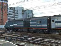 Cross Country HST power car 43166 crossing the Clyde Viaduct at the head of the 0640 Dunbar to Glasgow Central service on 5th June<br><br>[Graham Morgan 05/06/2008]