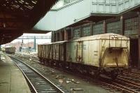 An Interfrigo van guest stars at Waverley in 1973, standing between platform 21 and the former fruit market sidings. In the background a class 25 shunts the old east goods yard.<br><br>[Bill Roberton //1973]