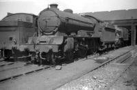 62709 <I>Berwickshire</I> stands outside Haymarket shed in June 1959.<br><br>[Robin Barbour Collection (Courtesy Bruce McCartney) 14/06/1959]