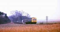 DMU leaving Somerleyton on the Lowestoft branch in December 1987.<br><br>[Ian Dinmore 21/12/1987]