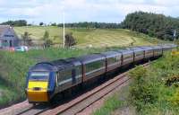 National Express East Coast HST service passing St Michaels Golf Club near Leuchars in June 2008.<br><br>[Brian Forbes /06/2008]
