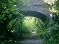 Northfield Farm overbridge on the L&SWR Meon Valley Line north of Wickham.<br><br>[Alistair MacKenzie 16/06/2008]