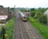 Southbound FTPE service to Manchester Airport passing Gretna on 2 June 2008.<br><br>[John McIntyre 02/06/2008]