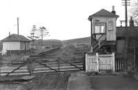 The scene at Heriot in 1971, some 2 years after closure. From the look of the level crossing gates at this stage it is hard to imagine them standing for another 36 years [see image 14496].<br><br>[Bill Roberton //1971]