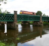 EWS 60031 <I>ABP Connect</I> crosses the Forth Viaduct at Stirling on 12 June heading in the Alloa/Kincardine direction, presumably on a route familiarisation trip.<br><br>[John Furnevel 12/06/2008]