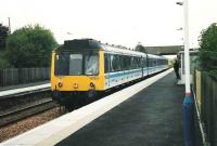 117 313 about to leave Rosyth in September 1999 with a service to Edinburgh.<br><br>[David Panton /09/1999]