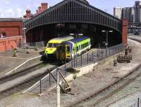 Scene at Cork on 22 May 2008 with a train for Dublin Heuston alongside a DMU for Tralee. Unfortunately neither train went anywhere on this occasion due to an industrial dispute involving drivers.<br><br>[Colin Miller 22/05/2008]