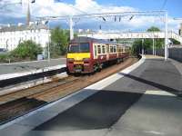 320 314 leaving Helensburgh Central on 31 May 2008.<br><br>[John McIntyre 31/05/2008]