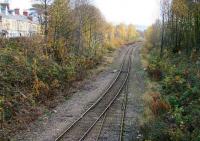 View southeast from Newgate Street Road Bridge towards Shildon on 4 November 2007 with Bishop Auckland station immediately behind the camera. The former Wearhead branch line is currently disconnected at the junction although further up the branch the Weardale Railway group remains active in the Wolsingham/Stanhope area despite the past financial difficulties that have dogged the project.<br><br>[John Furnevel 04/11/2007]