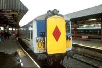 DMU with a <i>loud</i> front end at Belfast Central in 1993.<br><br>[Bill Roberton //1993]