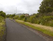 Looking west along the trackbed of the Stirling - Dunfermline line at the former Whitemyre Junction, where the West of Fife Mineral Railway branched off to the right.<br><br>[Bill Roberton 27/06/2008]