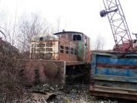 Scene at the R M Supplies (formerly James A White) scrapyard at Inverkeithing on 28 March showing the remains of one of the yards Fowler 0-4-0 DM shunters. (Access by kind permission of RMS.)  <br><br>[Grant Robertson 28/03/2008]