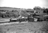 D11 4-4-0 62677 <I>Edie Ochiltree</I> stands at Inverkeithing on 13 June 1959 with the 3.47pm train to Thornton Junction.<br><br>[Robin Barbour Collection (Courtesy Bruce McCartney) 13/06/1959]