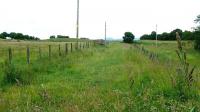 Looking east at the point where the Devon Valley Railway crossed the B9097 road near Tullivole Castle, east of Crook of Devon station. Does anyone know the old crossing name?<br><br>[Brian Forbes 13/07/2008]