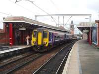 A Buxton to Blackpool North service with 156452 calls at Deansgate. It has been announced that these through services are to cease in December with the Buxton trains reverting to Piccadilly and an hourly Blackpool North to Manchester Victoria service commencing - just like the old days.<br><br>[Mark Bartlett 07/07/2008]