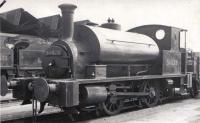 Caledonian Pug 56028 at Ladyburn Shed in Greenock in June 1950. Photograph by J Davenport.<br><br>[Graham Morgan Collection /06/1950]