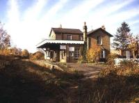 The former station at Oakington (closed 1970) on the Eastern Counties Railway between Huntingdon and Cambridge, photographed in November 1995 from the former level crossing. <br><br>[Ian Dinmore 22/11/1995]