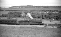 Reid class D30 'Superheated Scott' 4-4-0 no 62418 <I>The Pirate</I> arrives at Invekeithing with a train off the Dunfermline line circa 1958. <br><br>[Robin Barbour Collection (Courtesy Bruce McCartney) //1958]