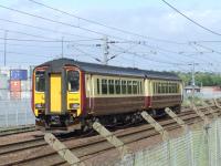 156505 on the 1437 Stranraer to Glasgow Central service at Elderslie on 16th July<br><br>[Graham Morgan 16/07/2008]