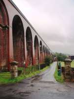 The 48 arch, 680 yards long Whalley viaduct is impressive from any angle. In this view towards Langho around a third of the structures length is behind the camera. <br><br>[Mark Bartlett 17/07/2008]