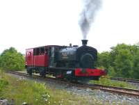 Former NCB Ayrshire Area No 10 providing brake van trips at Dunaskin on the former Waterside complex on 29 June 2008. [The locomotive was built by Andrew Barclay in Kilmarnock as AB2244 in 1947.]<br><br>[Colin Miller 29/06/2008]