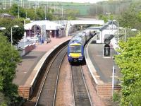 A Fife Circle train on the return trip to Waverley calls at Inverkeithing in May 2005.<br><br>[John Furnevel 11/05/2005]