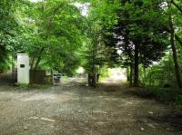 The end of the line. The gate on the right leads to the former Loch Tay station, now a private house. The gate on the left the former trackbed to another private house where the engine shed used to be. There is no access beyond here without permission. <br><br>[John Gray 23/07/2008]