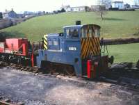 Yorkshire Engine Company 0-4-0DE D2875 (2779/1960) photographed at Bronwydd Arms on the Gwili Railway in April 1988.<br><br>[Peter Todd /04/1988]