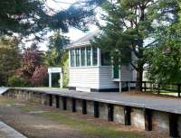 The restored signal box at Knockando in September 2004 [see image 3271].<br><br>[John Furnevel 12/09/2004]