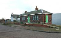 The old station at Haddington, closed to passengers in 1949. The branch from the ECML at Longniddry remained open for freight until 1968. The building is seen here in December 2004, having been put to use as an office by a local plant hire company. [See image 42617]<br><br>[John Furnevel 04/12/2004]