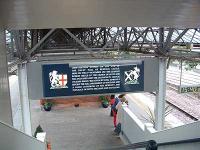 Sign indicating that the station was once the site of Berwick Castle.<br><br>[Ewan Crawford //]