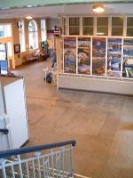 Inside the main building. View from the footbridge which takes passengers to the stations island platform.<br><br>[Ewan Crawford //]