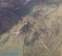 Aerial view of the Nethan Viaduct and Southfield Junction. Viaduct bottom right and junction and Tillietudlem station top left.<br><br>[Ewan Crawford //]