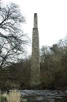 Central ashlar pier of the Nethan Viaduct. This was one of the highest viaducts in Scotland.<br><br>[Ewan Crawford 27/03/2005]