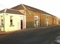 Former goods shed at Castle Douglas in November 2005.<br><br>[John Furnevel 12/11/2005]