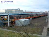 Last Blue Train returns to Yoker after its final run. It will be taken to Immingham for scrapping within days.<br><br>[Ewan Crawford 30/12/2002]