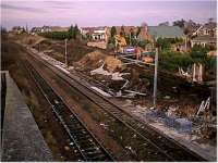 Brunstane looking north while station was under construction.<br><br>[Ewan Crawford 08/12/2001]