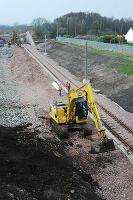 Chatelherault station construction continues.<br><br>[Ewan Crawford 03/04/2005]