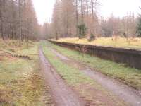 Looking towards Crianlarich, all that is left of the former Killin Junction Station.<br><br>[John Gray 30/03/2005]