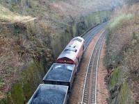 A coal train between Morningside and Craiglockhart in 2002.<br><br>[John Furnevel 23/02/2002]