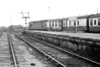 Looking out along the platforms at Mallaig in 1970, with a BRCW Type 2 preparing to leave with a train for Fort William and Glasgow Queen Street.<br><br>[John Furnevel 16/07/1970]